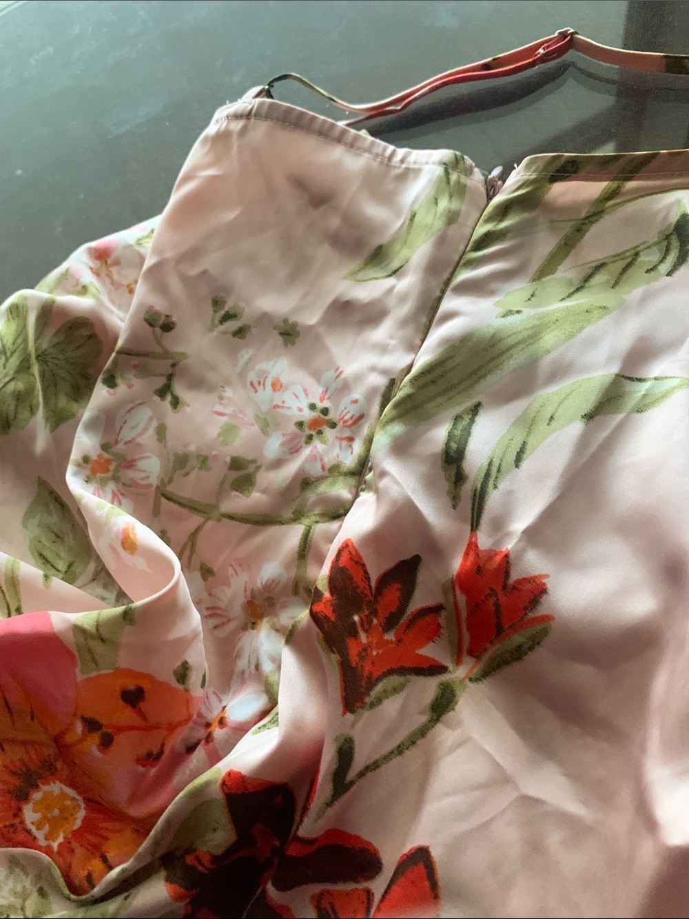Lulu's remarkable entrance Pink Floral Satin Slip Dress - Picture 7 of 7